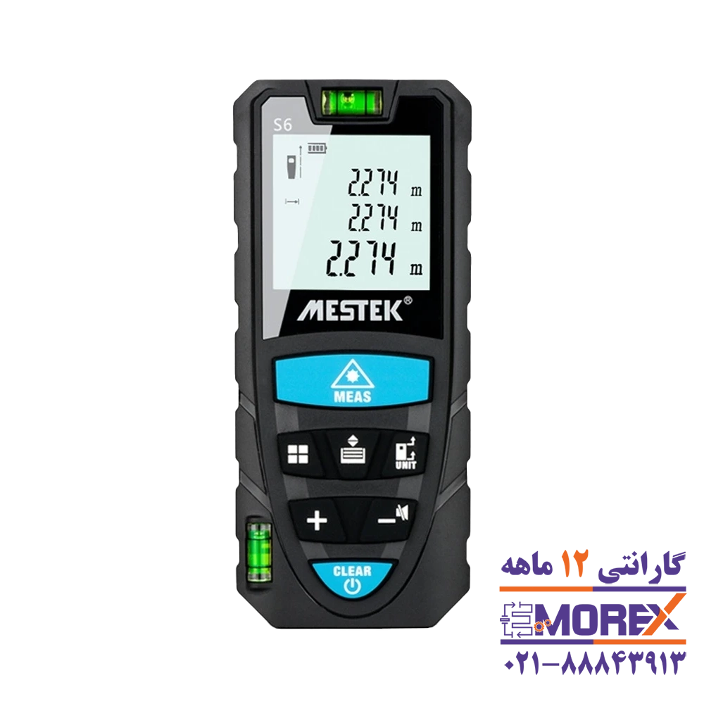 متر لیزری دیجیتال مستک | MESTEK مدل S6 50M