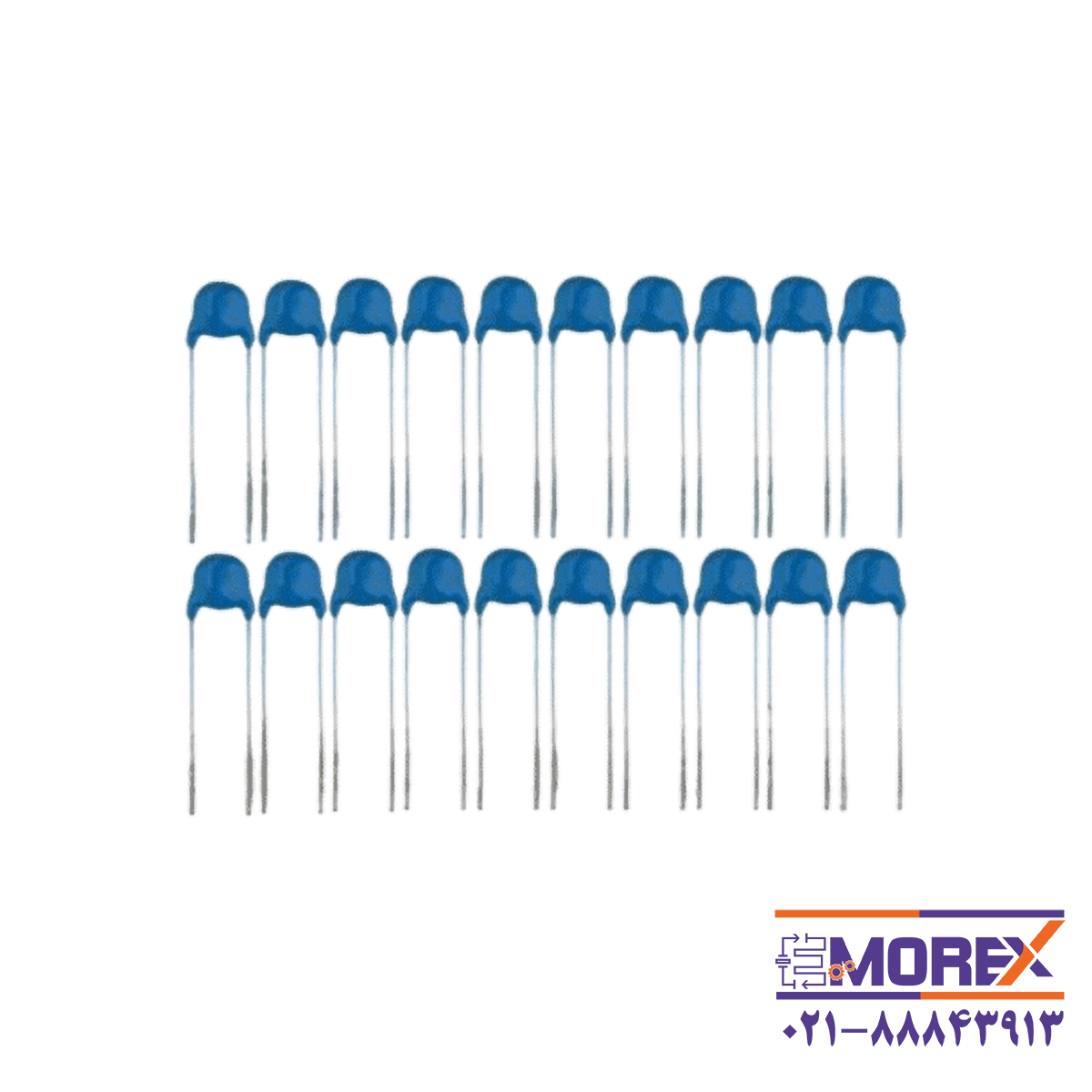 خازن سرامیکی ولتاژ بالا مدل 220PF 15KV بسته 20 عددی