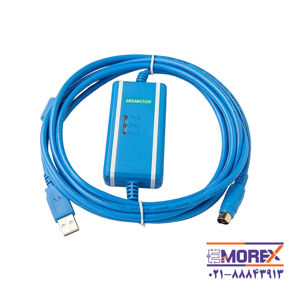 کابل پروگرام آمساموشن | AMSAMOTION مدل Mitsubishi PLC کد USB-QC30R2+