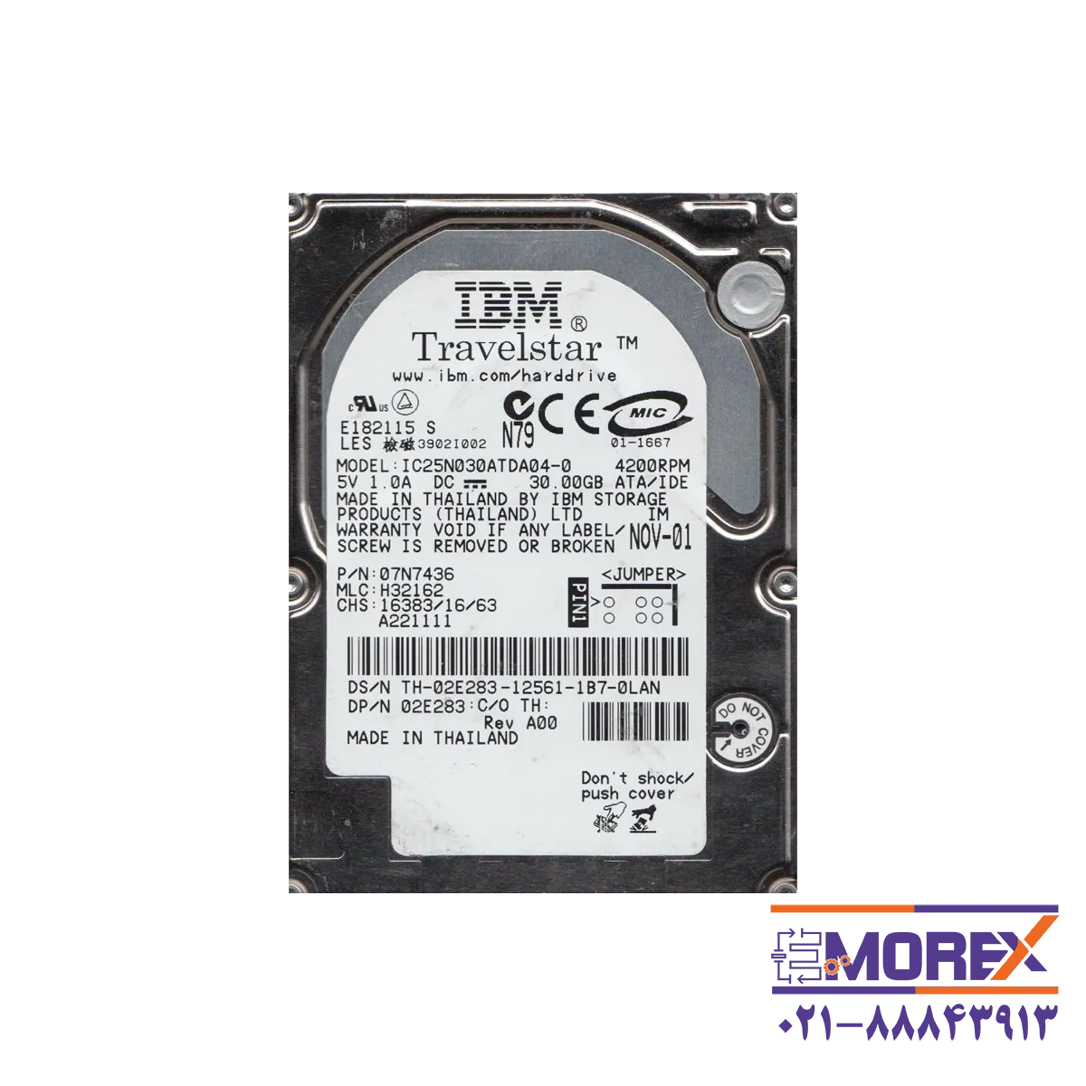 هارد اینترنال آی بی ام | IBM مدل IDE 2.5 inch 30 GB