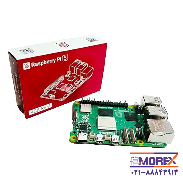 برد رزبری پای 5 تولید انگلستان با رم 4 گیگابایت |RASPBERRY PI5 With 4GB RAM