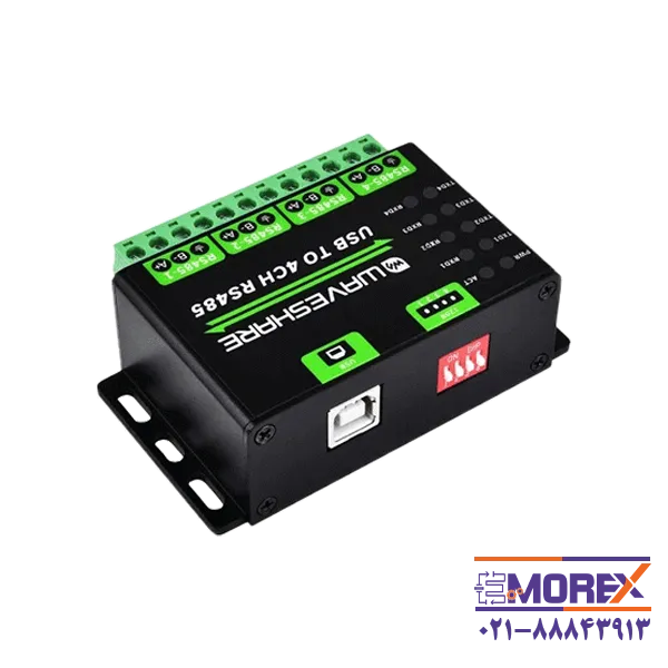 مبدل صنعتی USB به سریال ویوشیر | WAVESHARE مدل USB TO 4CH RS485