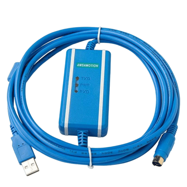 کابل پروگرام AMSAMOTION مدل Mitsubishi PLC کد USB-QC30R2+