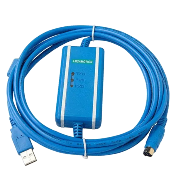 کابل پروگرام AMSAMOTION مدل Mitsubishi PLC کد USB-QC30R2+