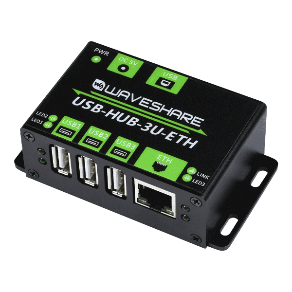 مبدل صنعتی ویوشیر مدل USB-HUB-3U-ETH