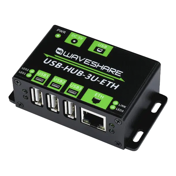 مبدل صنعتی ویوشیر مدل USB-HUB-3U-ETH