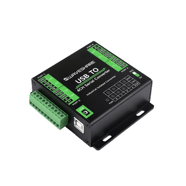 مبدل صنعتی USB به سریال ویوشیر | WAVESHARE مدل USB TO 4CH Serial Converter