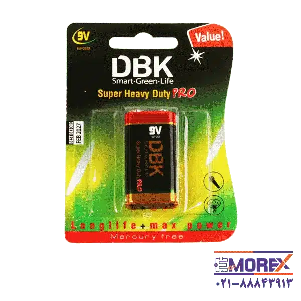 باتری کتابی DBK کد 6F22