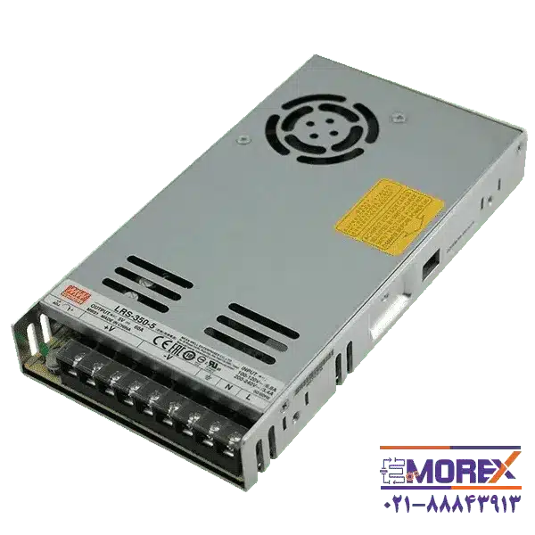 منبع تغذیه 5 ولت 60 آمپر مینول | MEAN WELL مدل LRS-350-5