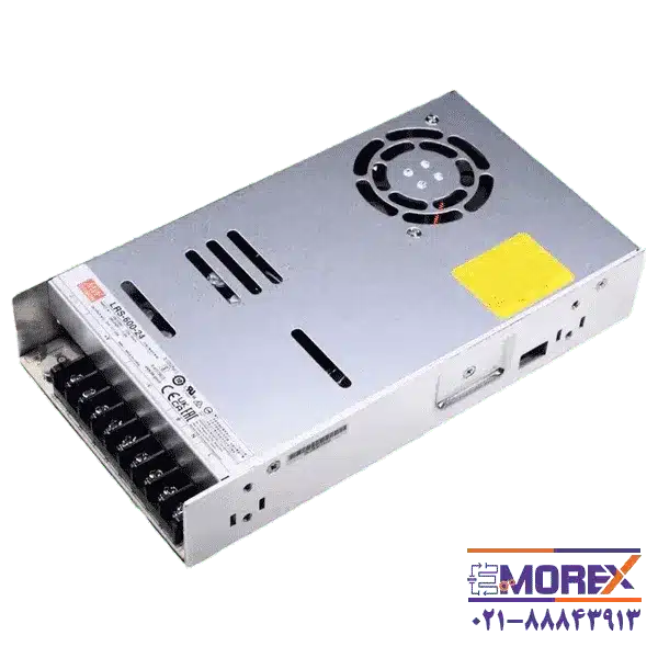 منبع تغذیه 24 ولت 25 آمپر مینول | MEAN WELL مدل LRS-600-24