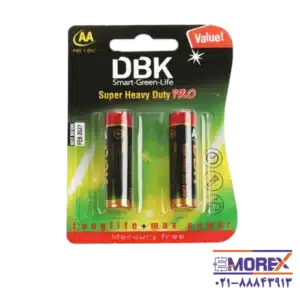 باتری DBK سایز AA کد Super Heavy Duty Pro بسته 2 عددی