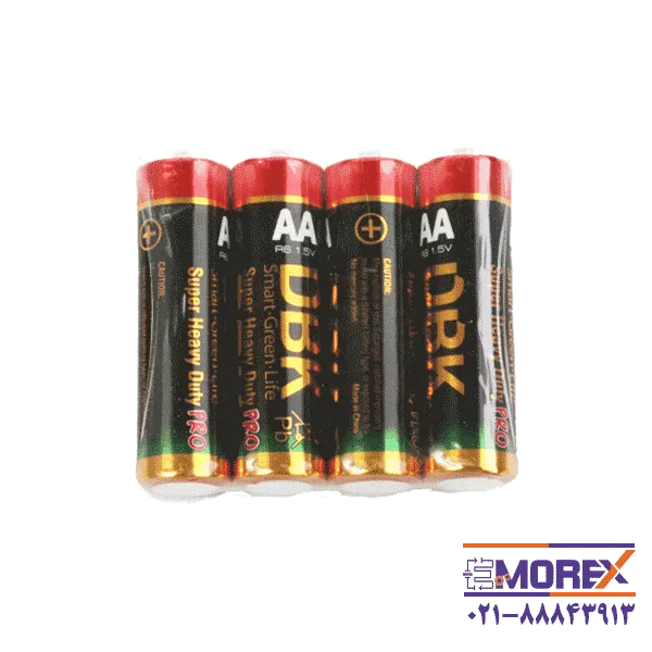 باتری DBK سایز AA کد Super Heavy Duty Pro بسته 4 عددی