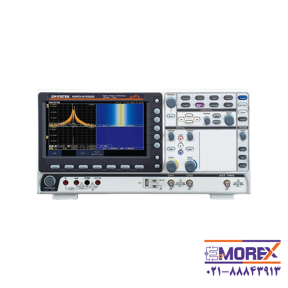 اسیلوسکوپ قابل برنامه ریزی چند منظوره جی دبلیو اینستک | GW INSTEK مدل MPO-2102B