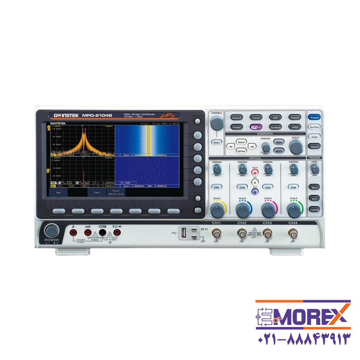 اسیلوسکوپ قابل برنامه ریزی چند منظوره جی دبلیو اینستک | GW INSTEK مدل MPO-2104B