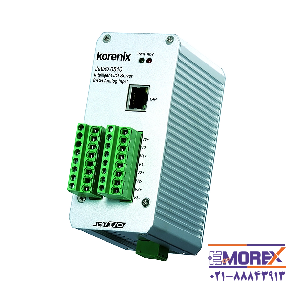 سرور I/O اترنت صنعتی کورنیکس | KORENIX مدل JETI/O 6510