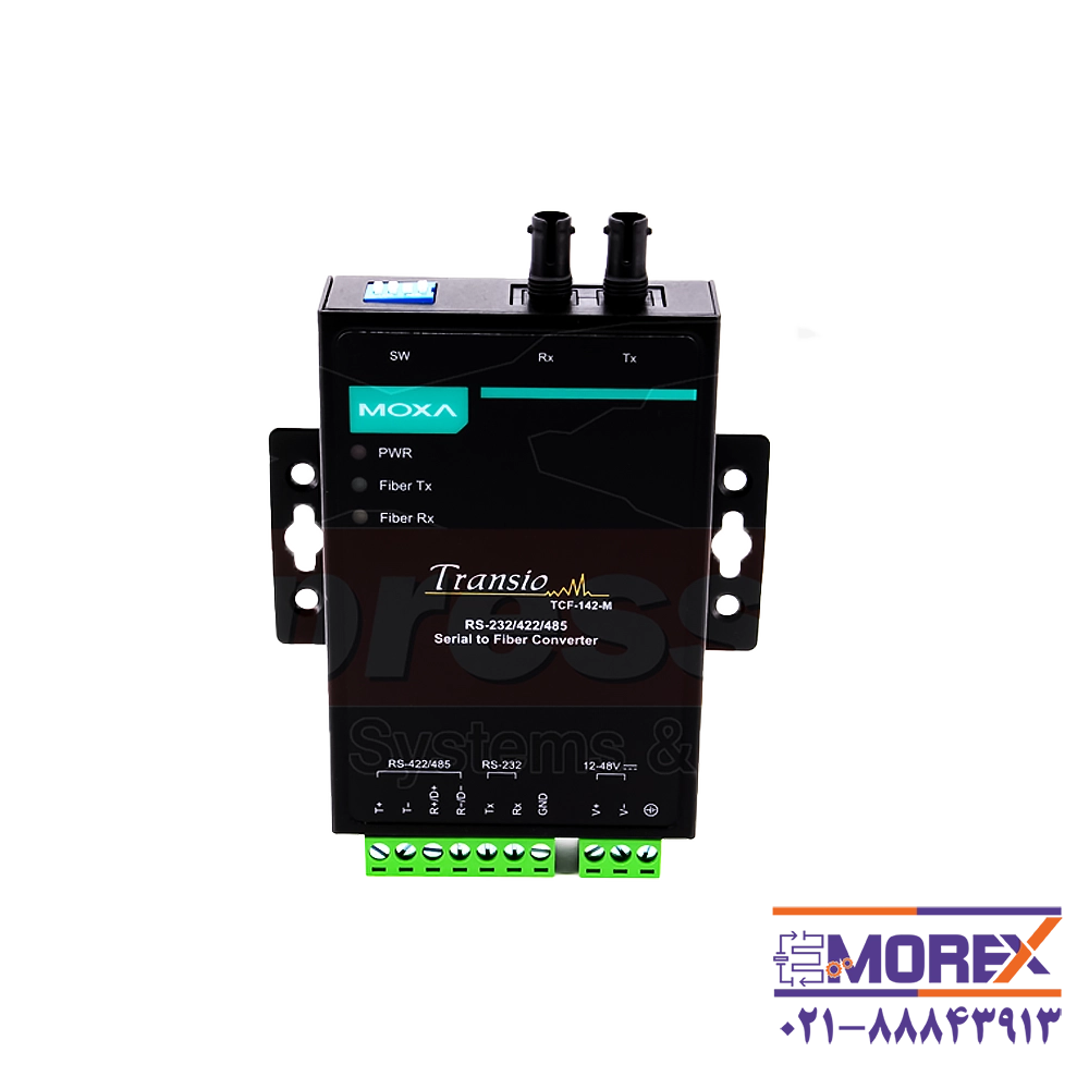 مبدل سریال به فیبر نوری موگزا | MOXA مدل TCF-142-M-ST